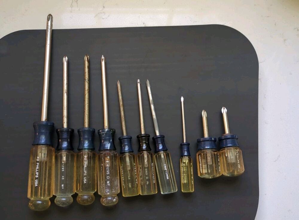 Vintage Craftsman USA 10pc Phillips Screwdriver Set – WF Western Forge Amber